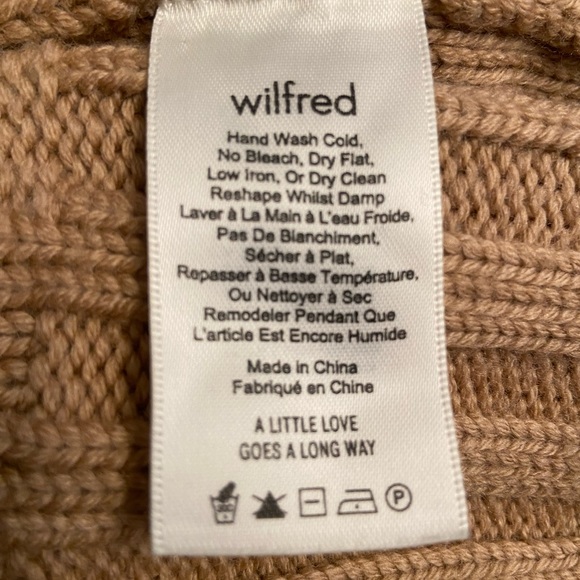 Wilfred Aritzia wool oversized turtleneck sweater, camel color, XS - Picture 5 of 6